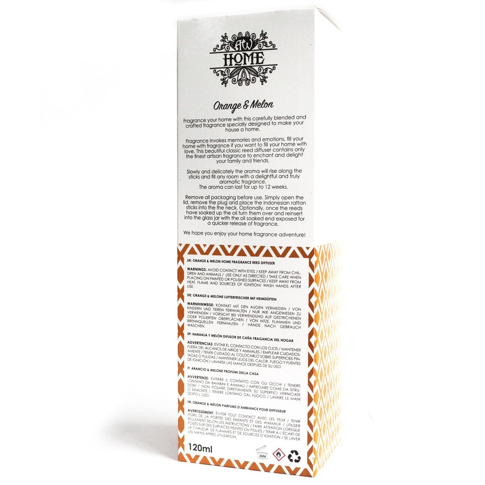 Difusor aromático 120ml – naranja y melón - imagen 4