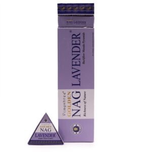 Conos de Incienso Jumbo Dorado Nag - Lavanda Back Reflujo 42g