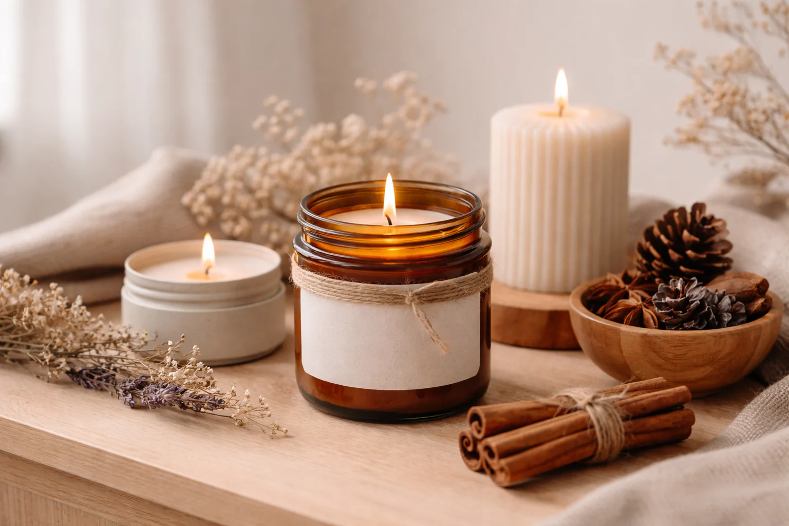 Velas aromáticas artesanales