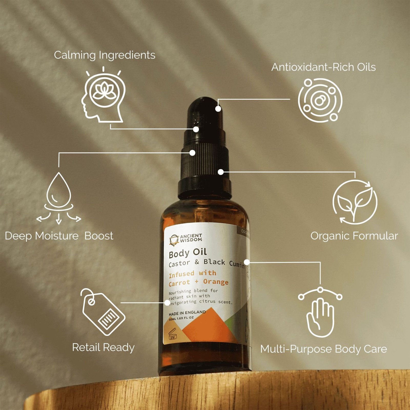 Aceite Corporal Orgánico Zanahoria y Naranja 50ml - Imagen 5