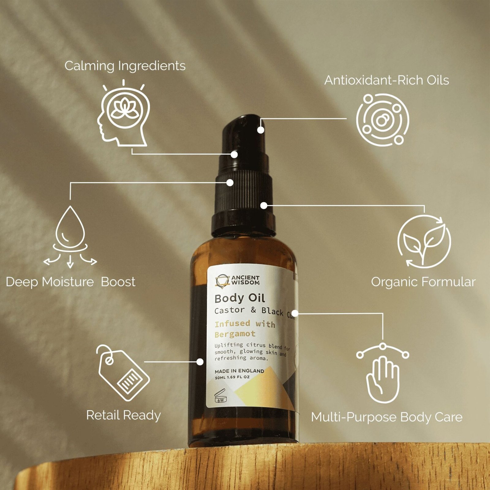 Aceite Corporal Orgánico Bergamota 50ml - Imagen 4
