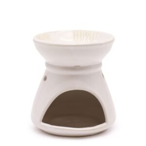 Quemador de Aceite Grande Elemental Natural · Marfil
