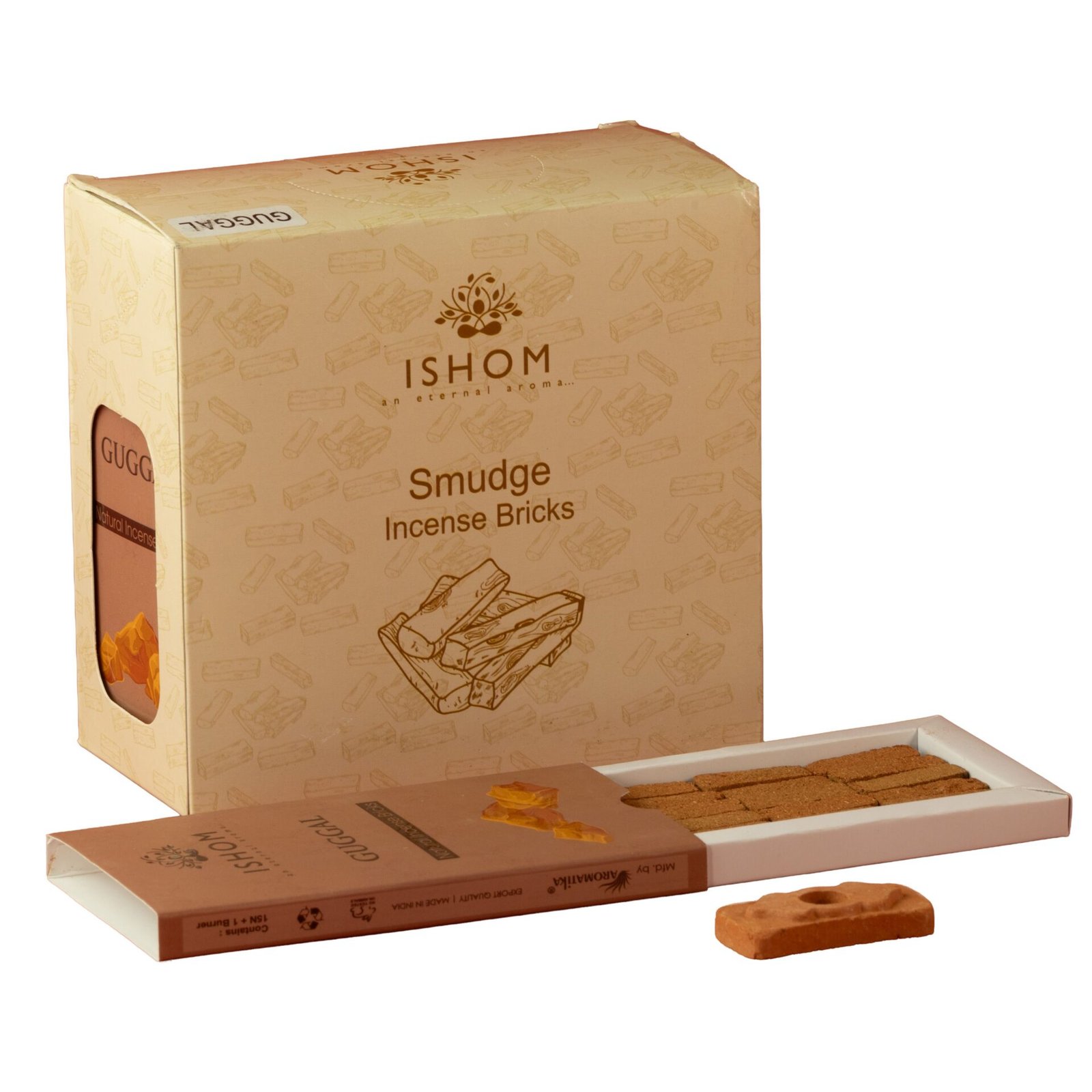 Ladrillos de Incienso Smudge de Gugal con Quemador · Pack de 15 - Imagen 2