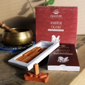 Ladrillos de Incienso Smudge de Madera de Ámbar con Quemador · Pack de 15