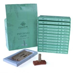 Ladrillos de Incienso Smudge de Pachulí con Quemador · Pack de 15