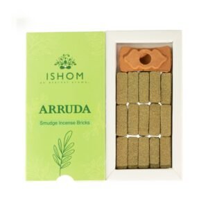 Ladrillos de Incienso Smudge de Ruda con Quemador · Pack de 15