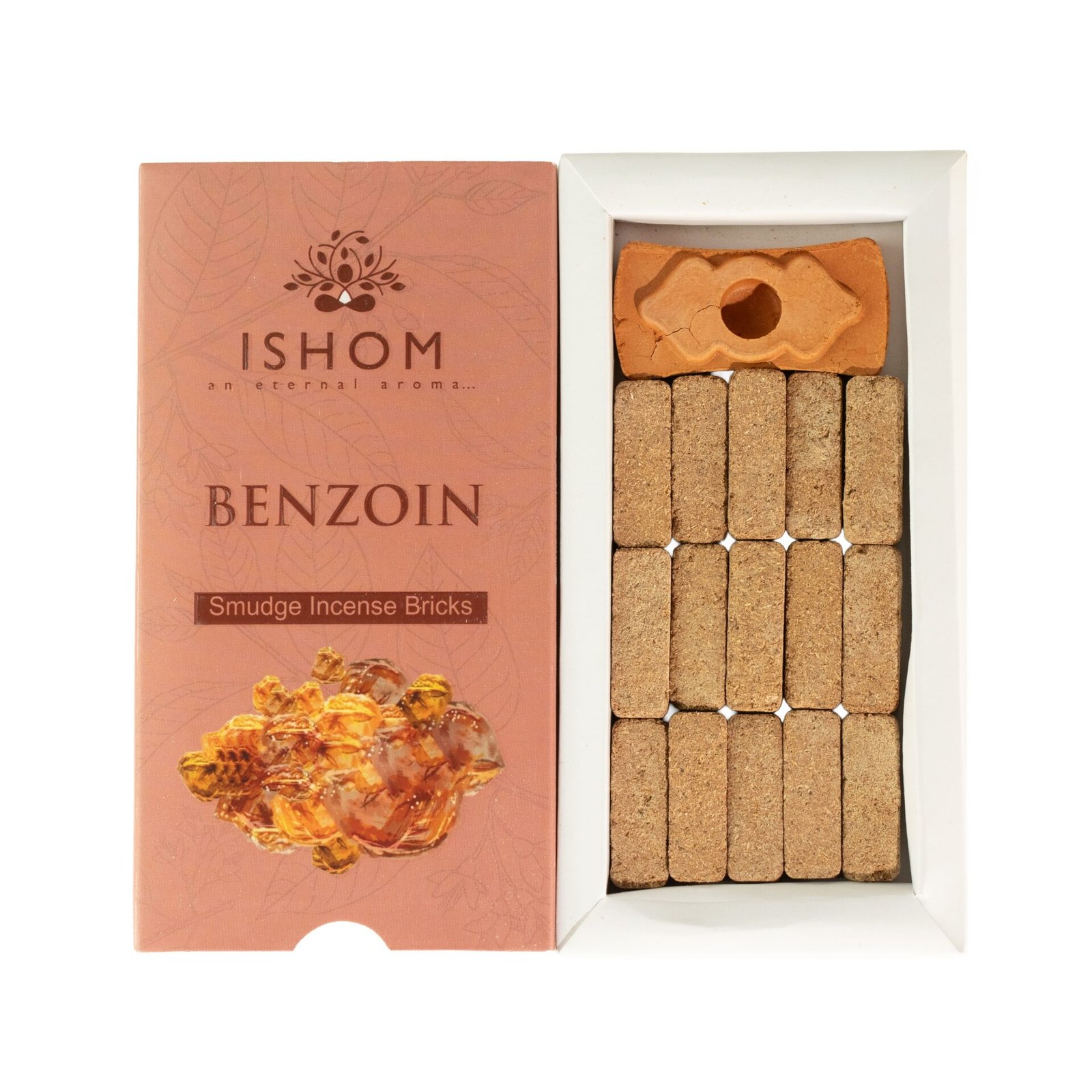 Ladrillos de Incienso Smudge de Benjuí con Quemador · Pack de 15 - Imagen 3