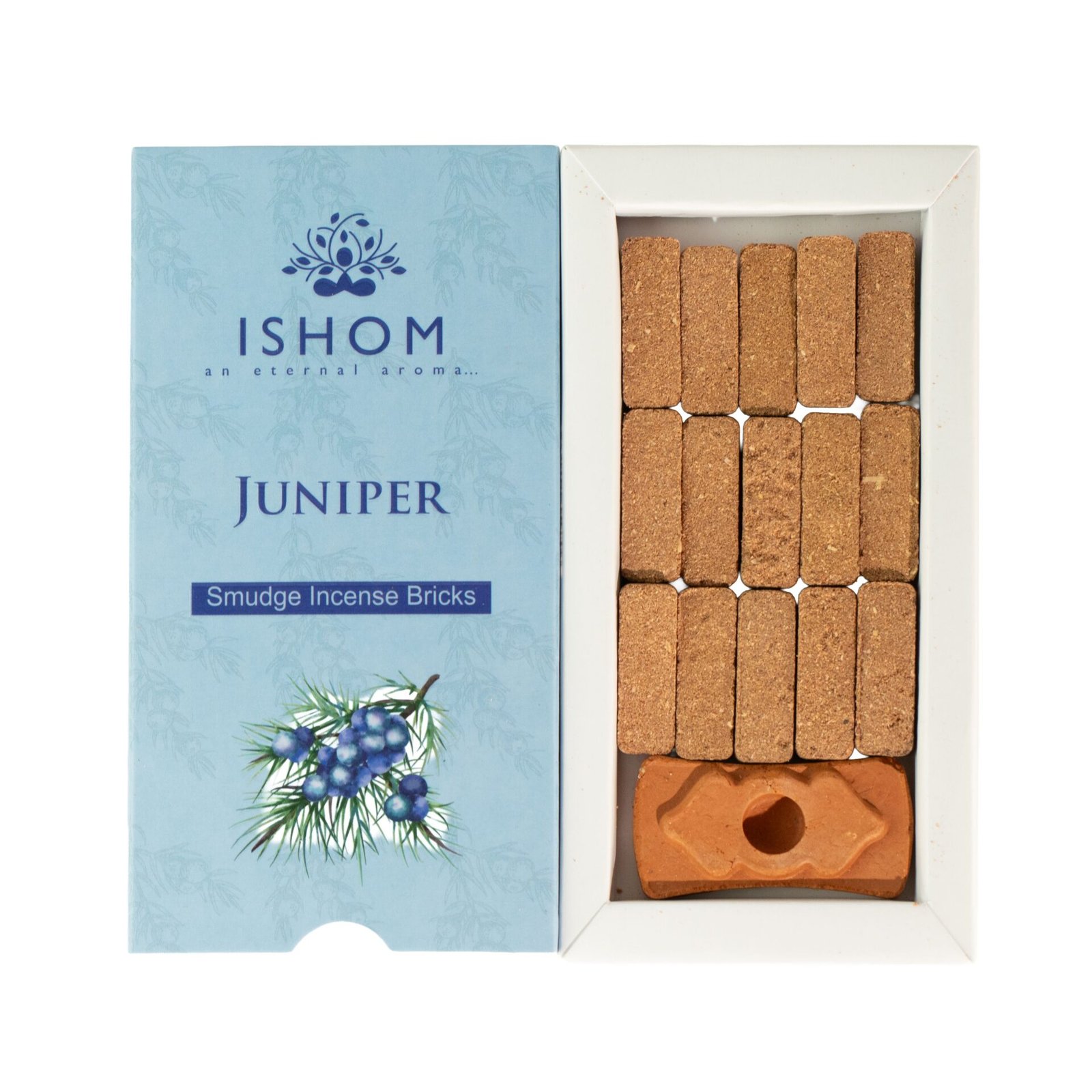 Ladrillos de Incienso Smudge de Enebro con Quemador · Pack de 15 - Imagen 2