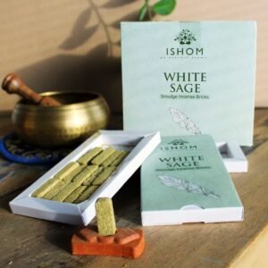 Ladrillos de Incienso Smudge de Salvia Blanca con Quemador · Pack de 15